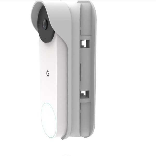 Justerbart monteringsbrakett for Google Nest Doorbell Hvit