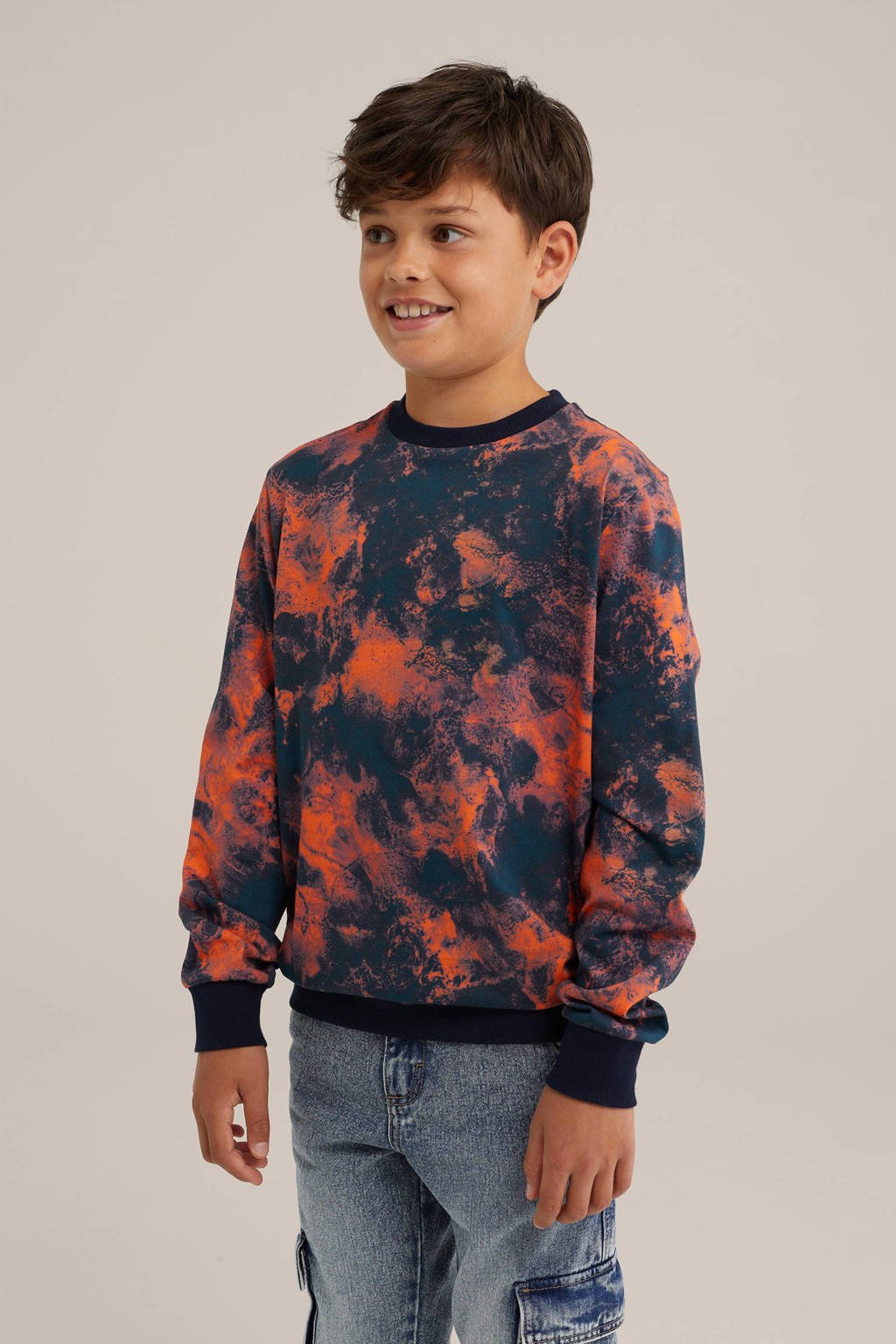 WE Fashion sweater donkerblauw