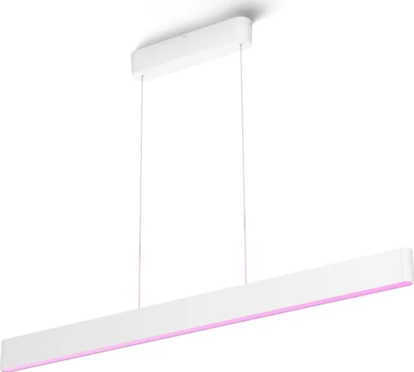 Philips Hue White and Color Ambiance Ensis - Vedhængslampe - LED x 2 - 79 W (tilsvarende 175 W) - klasse G - 16 millioner farver/varmt til køligt hvidt lys - 2000-6500 K - hvid