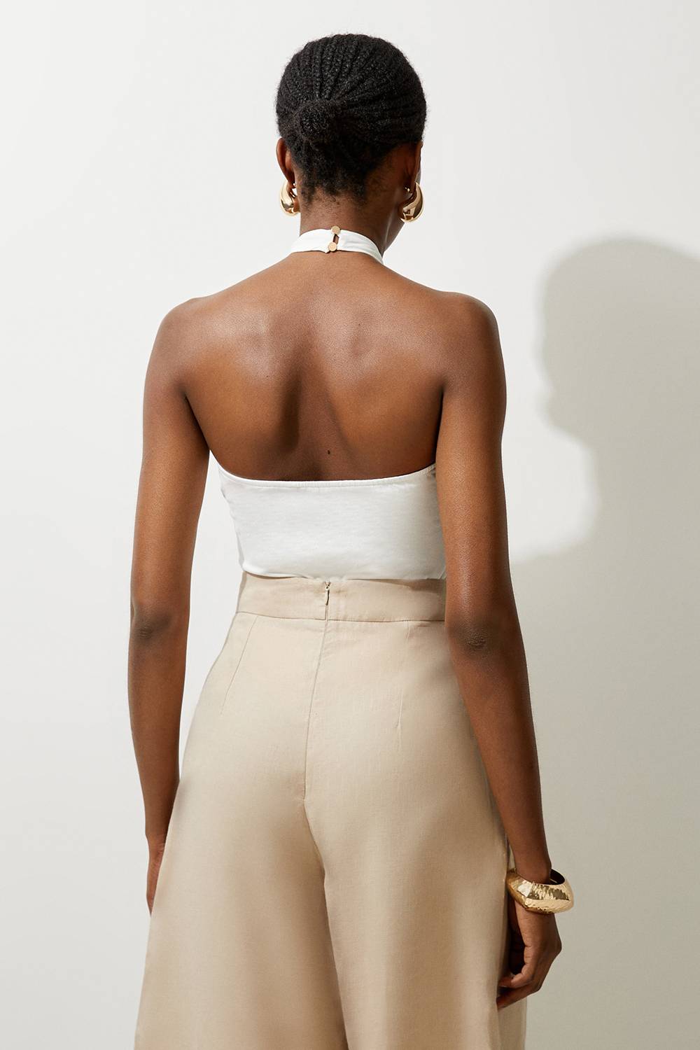 KarenMillen Body en jersey de coton stretch à décolleté halter