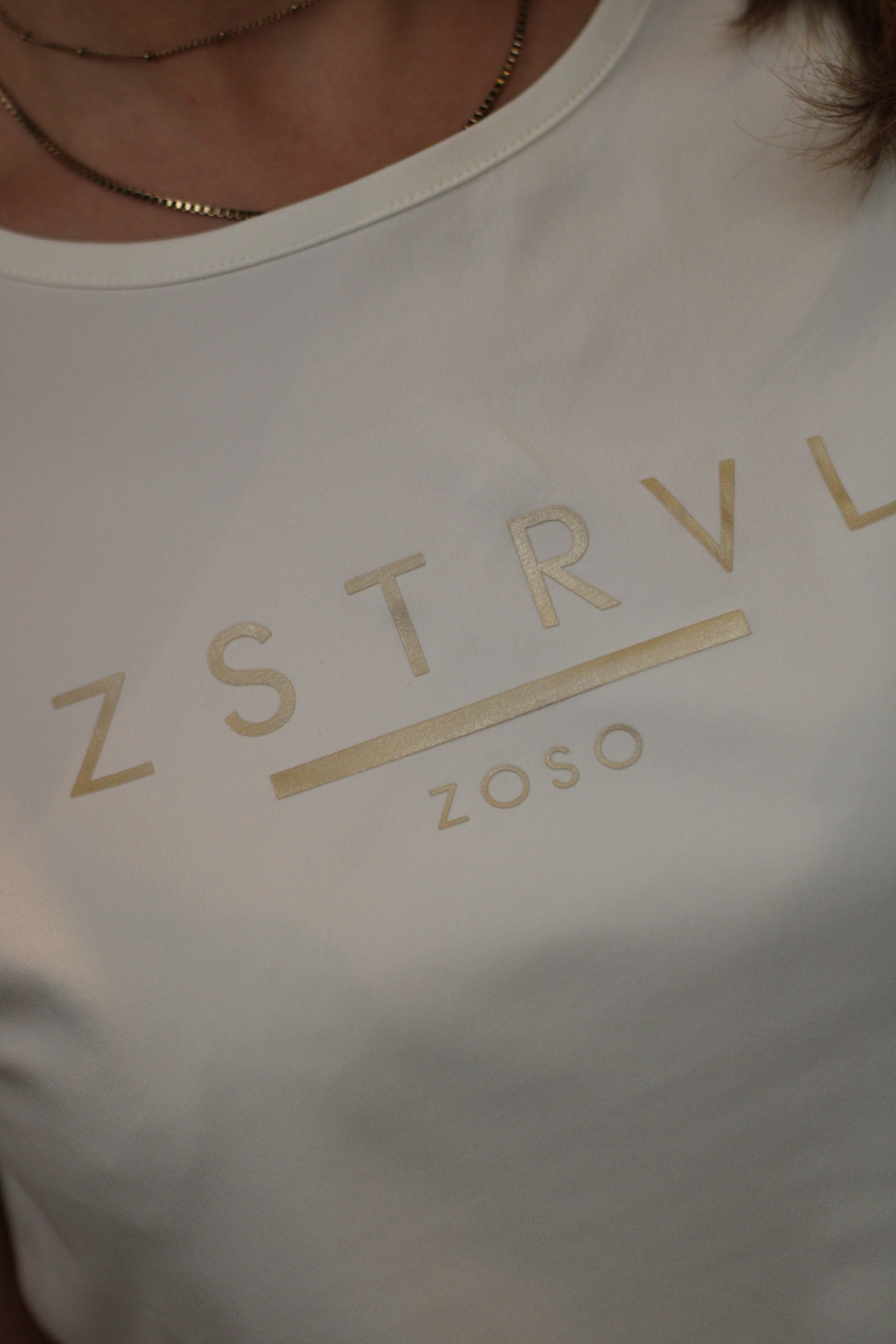 Zoso - Felicia Travel Top - Off White/Gold
