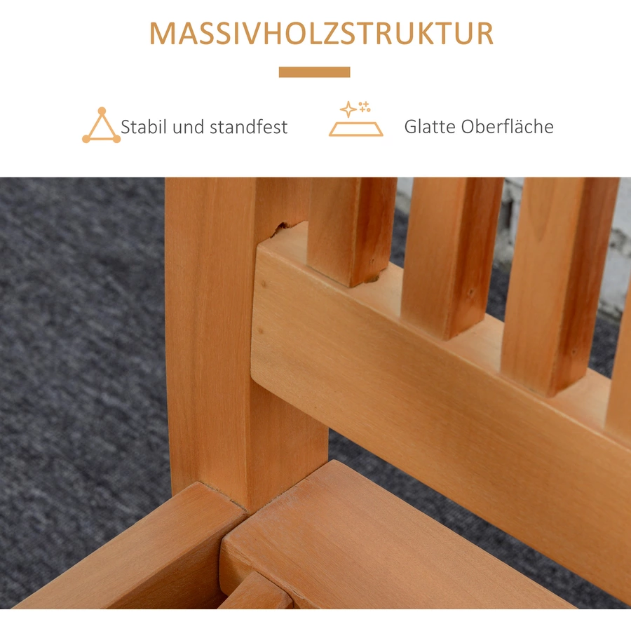 Outsunny Gartenbank mit 2-Sitzer gelb
