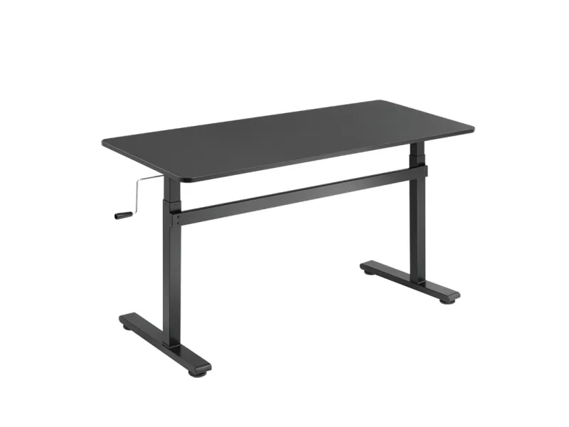 LogiLink EO0027, Lige, Rektangulær form, Spånplader, Aluminium, Stål, Hjemmekontor, Kontor, Sort