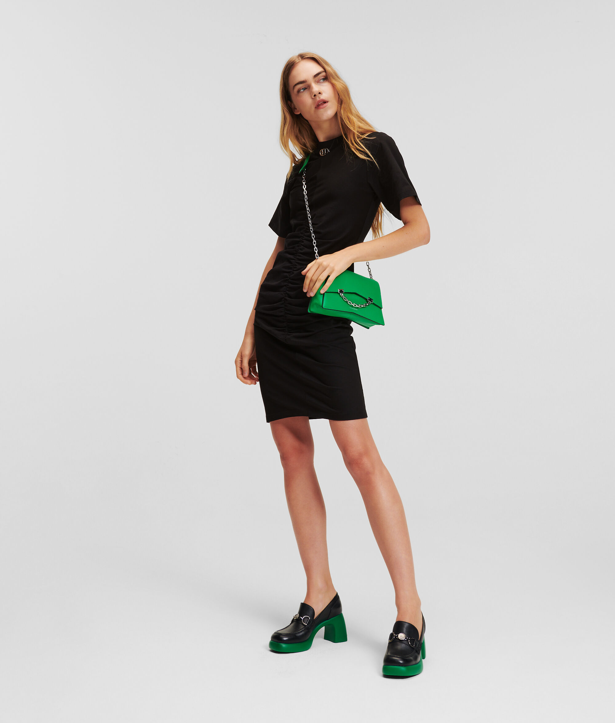 ROBE T-SHIRT FRONCÉE