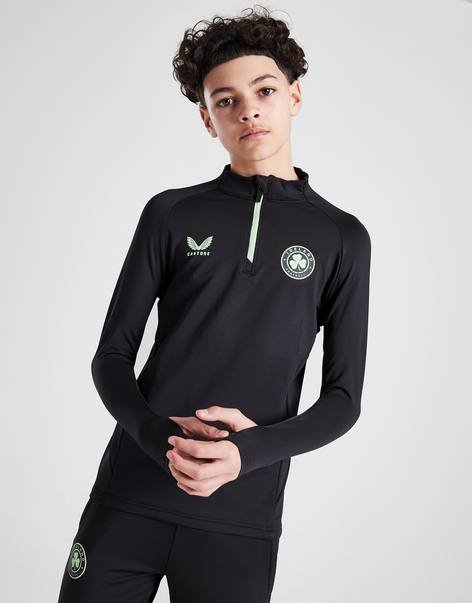 Castore Haut d'entraînement Zippé Irlande Junior