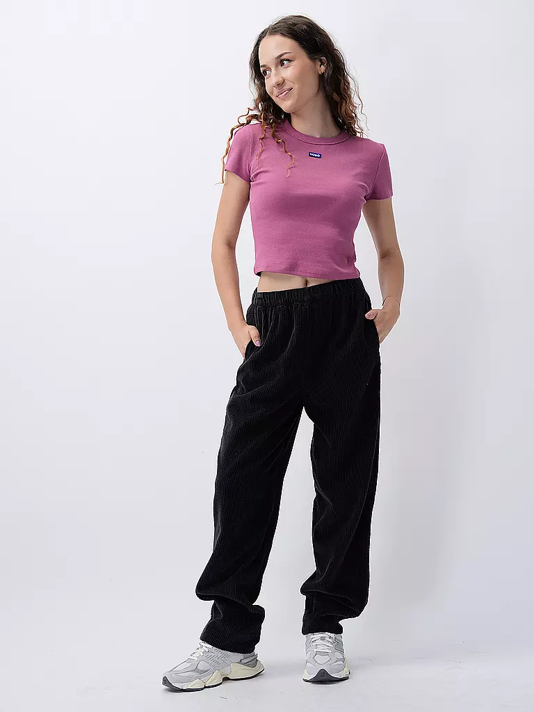 HUGO T-Shirt Cropped Fit rosa