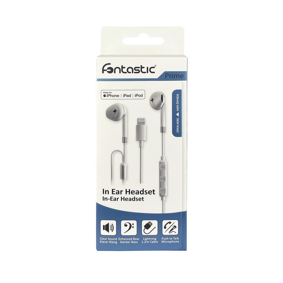 Fontastic n Ear Headset MFI zertifiziert mit Lightning Stecker