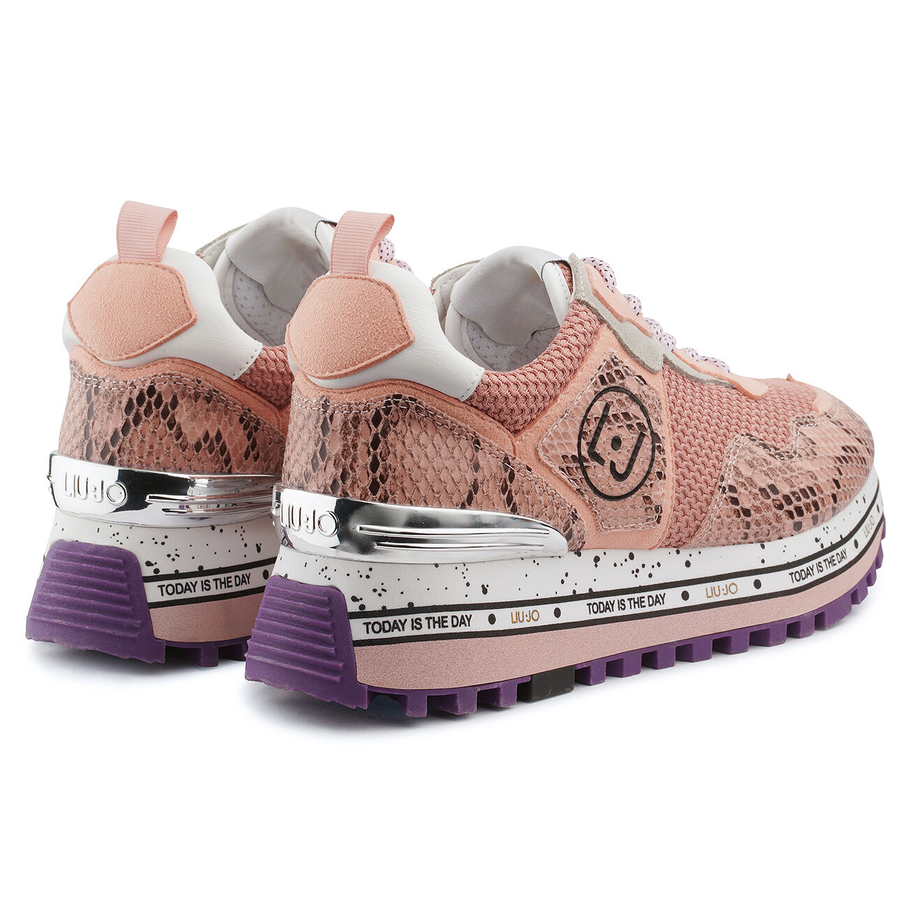 Liu-Jo Baskets en Cuir Maxi rose
