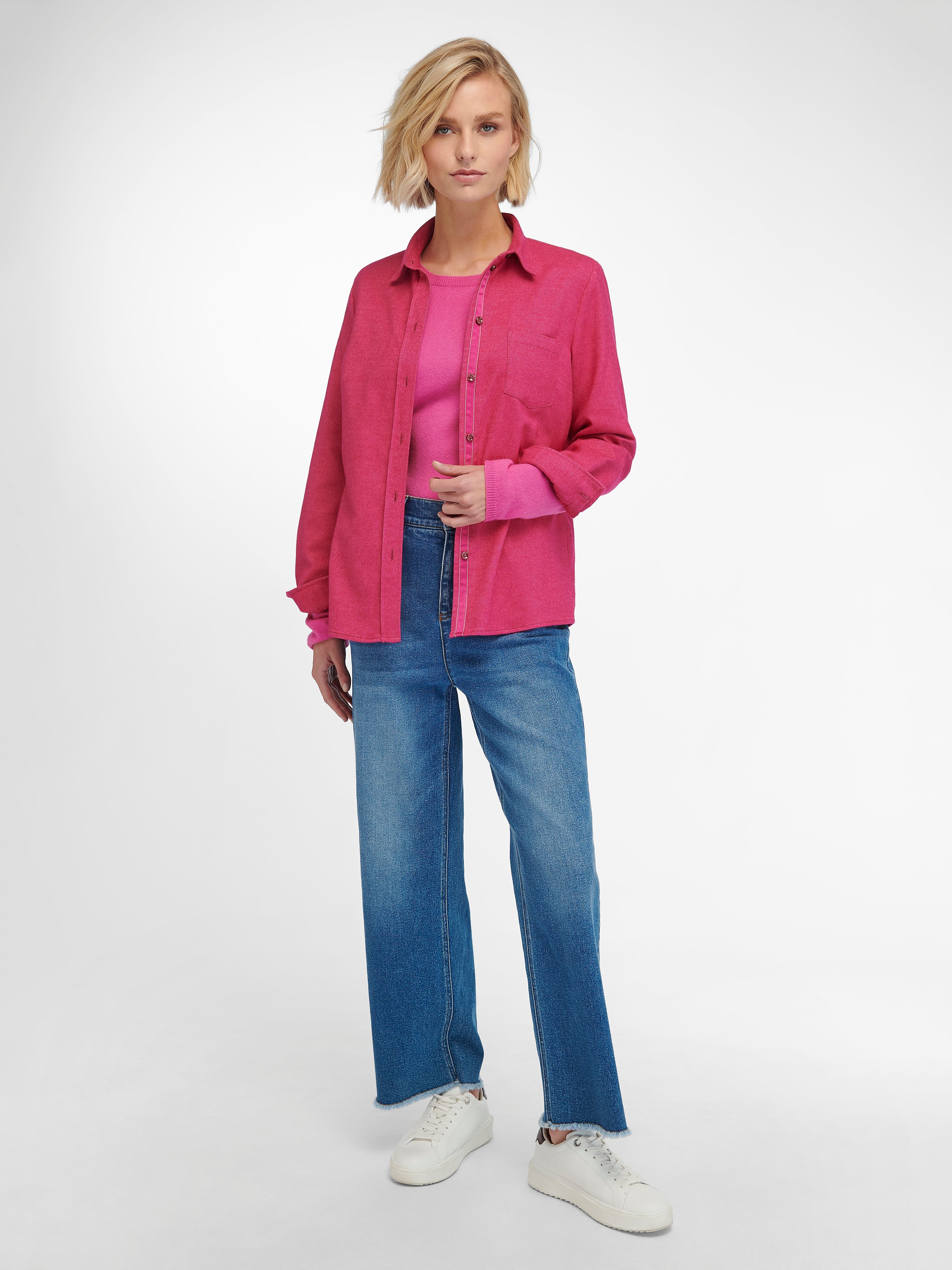 Bluse mit Hemdkragen
