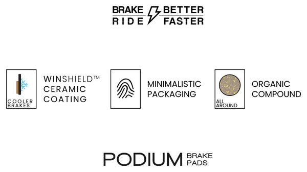 Paire de Plaquettes AMP Podium - SRAM Maven - Revêtement Ceramic/Métallique