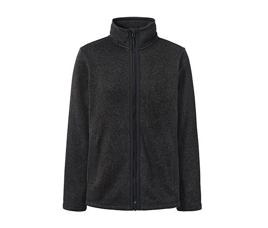 Strickfleece-Jacke, anthrazit