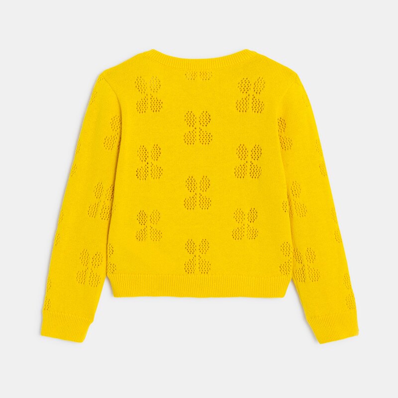 Cardigan bébé fille jaune en tricot Catimini Jaune