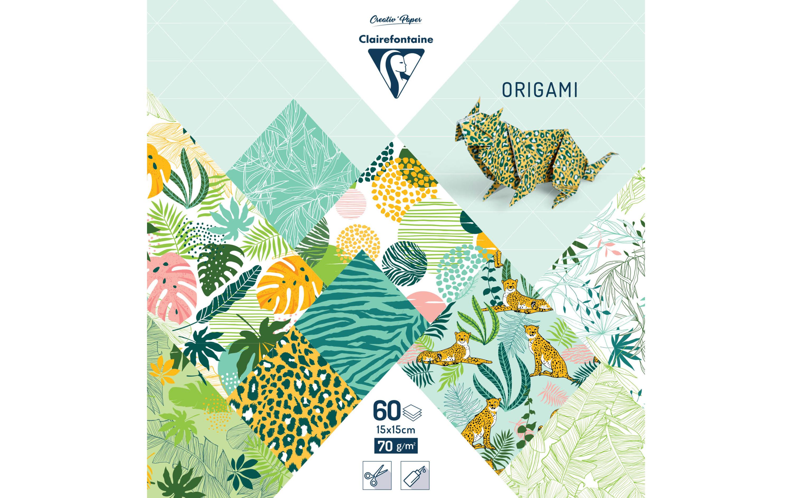 Bastelpapier Origami Papier Exotisch, 60 BlattPapier für das Falten von Origami