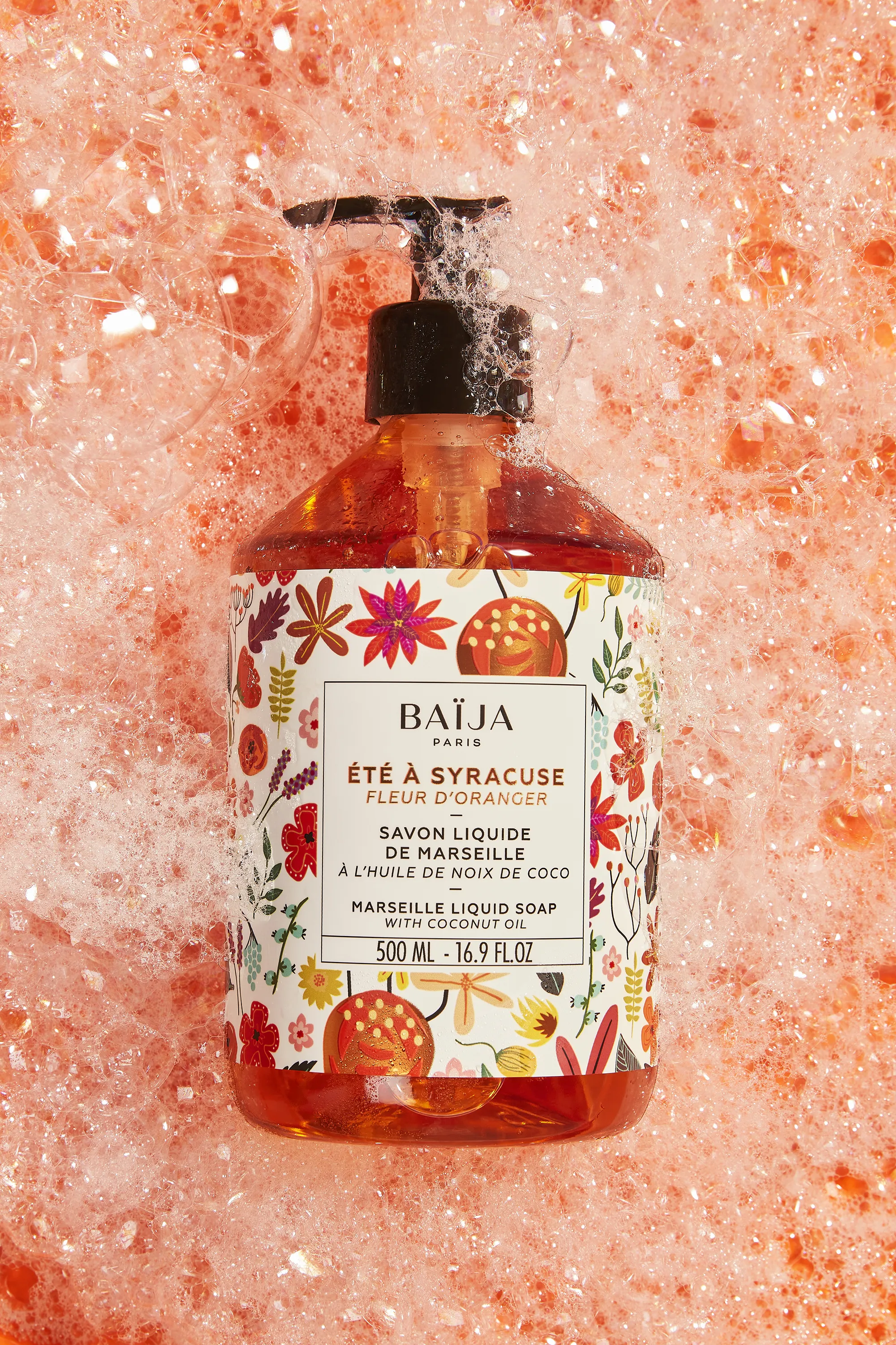 Baïja Savon Liquide de Marseille Été à Syracuse Fleur d’Oranger-500 ml