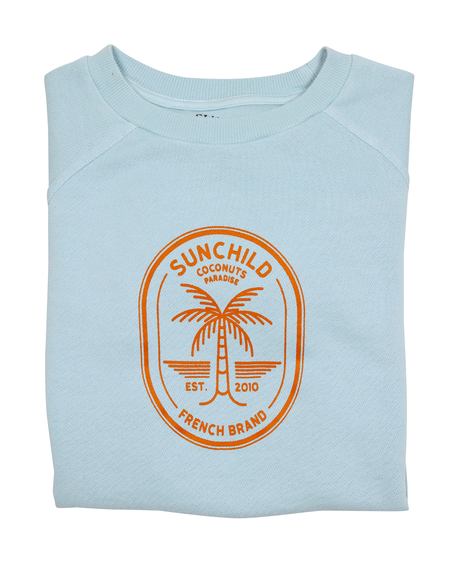 COCONUT - Sweat shirt col rond en coton | Bleu