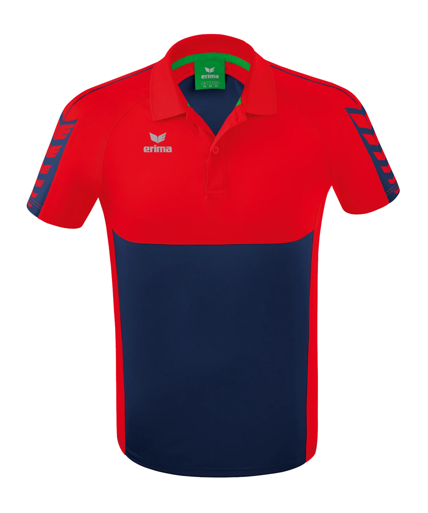 Erima Six Wings Poloshirt Blau Rot