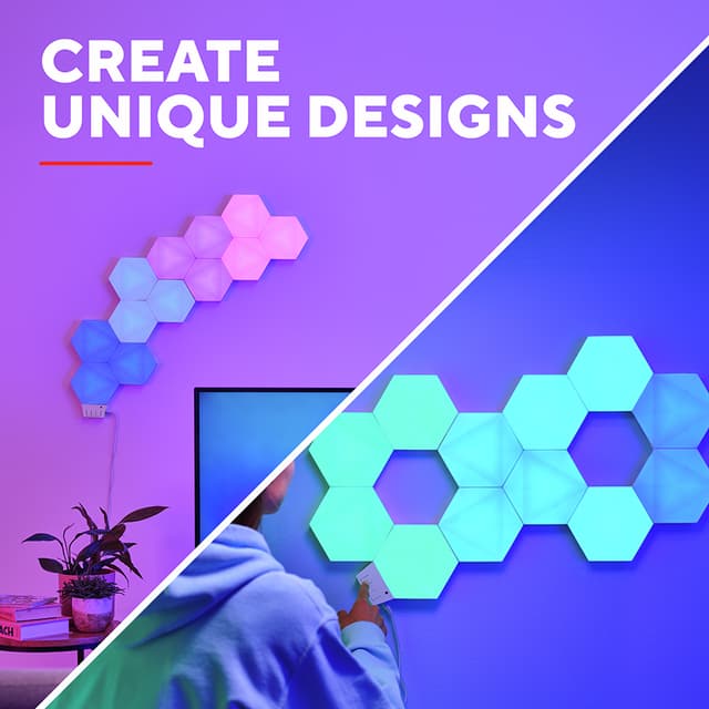 Trust Vybz Hexagon RGB LED-lyspanel-udvidelsessæt