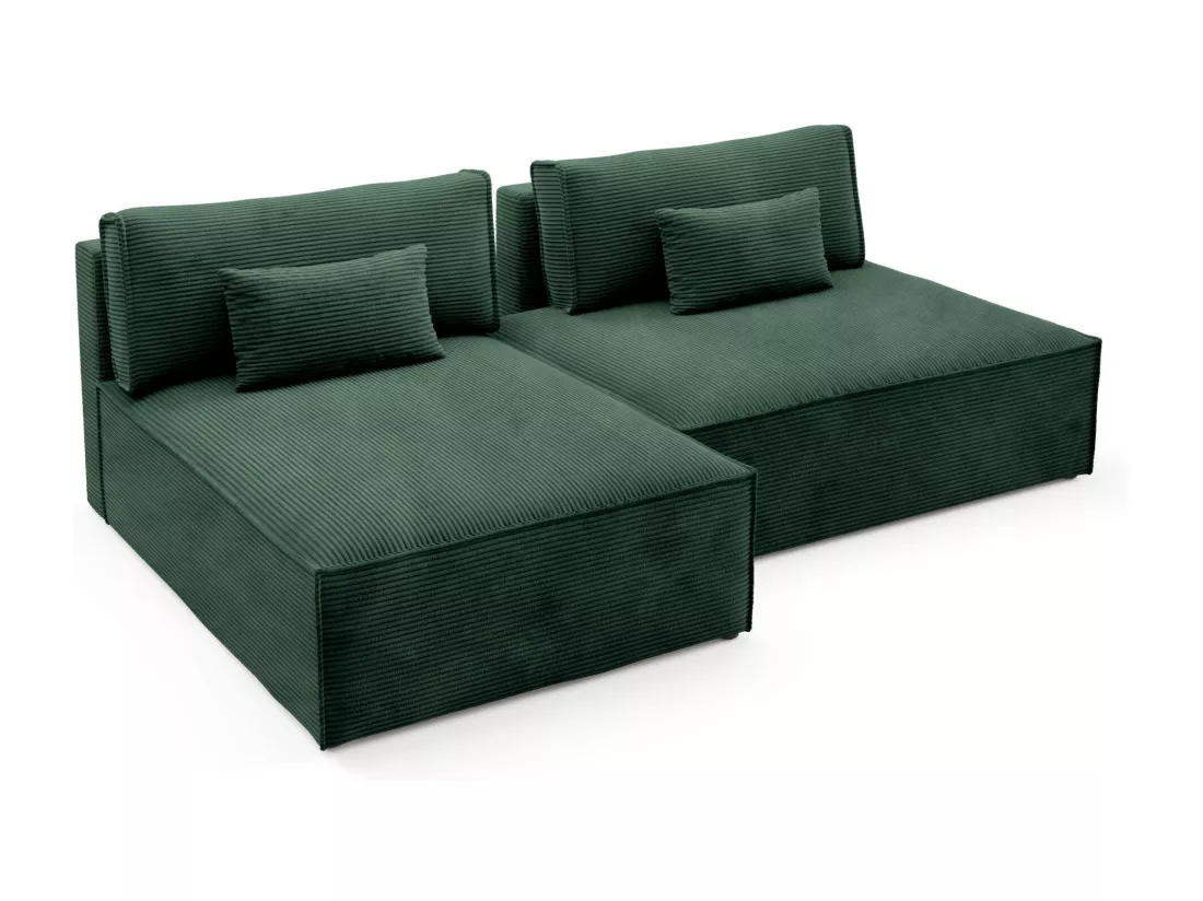 Modular Canapé d'angle convertible LUCCA Verte