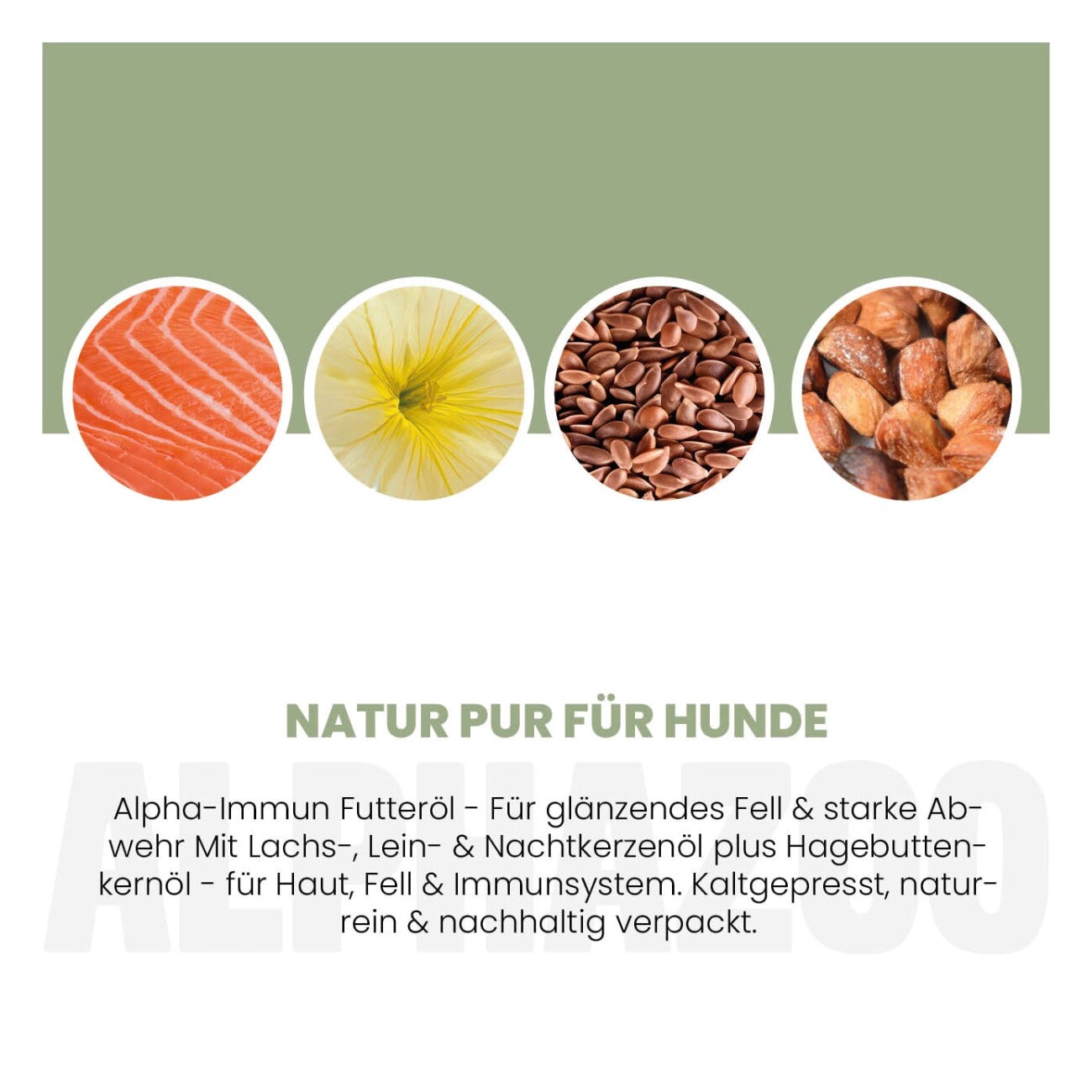 ALPHAZOO Alpha-Immun Futteröl für Hunde und Katzen 250 ml