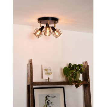 Lucide Nila Plafondspot zwart 3x