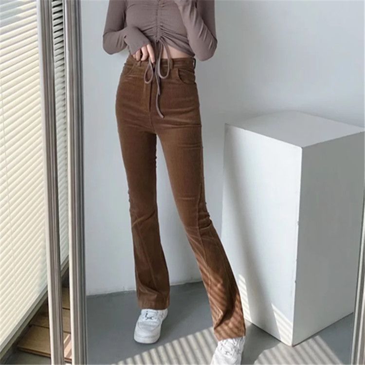 Flotto - Corduroy Boot-Cut Broek met Hoge Taille