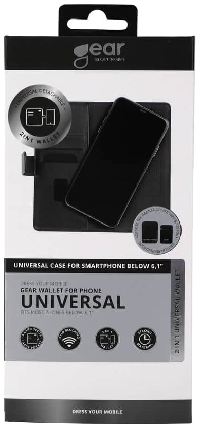 Gear universelt cover med tegnebog op til 6,1
