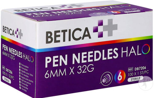 Betica Aiguille Stylo Inj Halo 6mm x 32g 100 Pièces