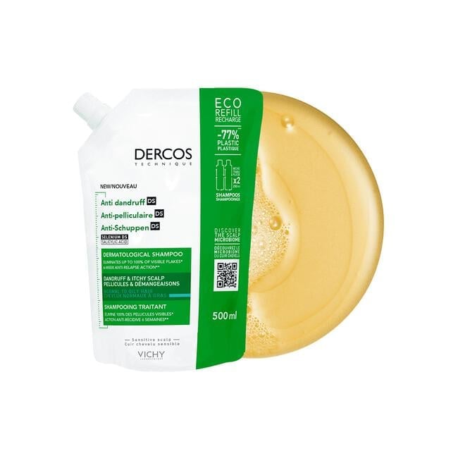 Vichy Dercos Anti-Roos Shampoo Normaal tot Vet Haar Refill 500 ML