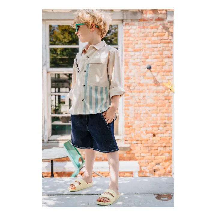 Bonnie & The Gang Short Denim Leo Coton Bio | Noir