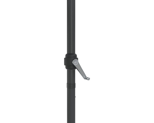 Nancy Soluna middenstokparasol, Ø 250 cm, polyester (PES), donkergrijs