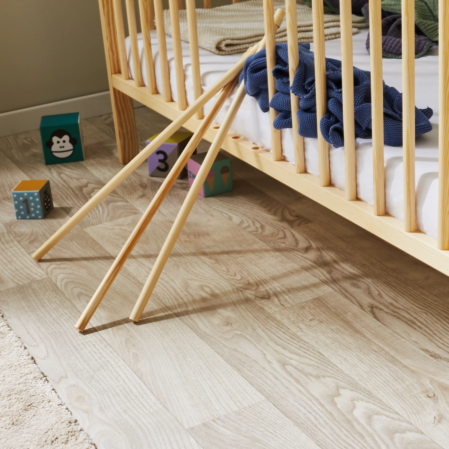 Kids Collective Babybett Gitterbett 60x120 höhenverstellbar & herausnehmbare Sprossen natur