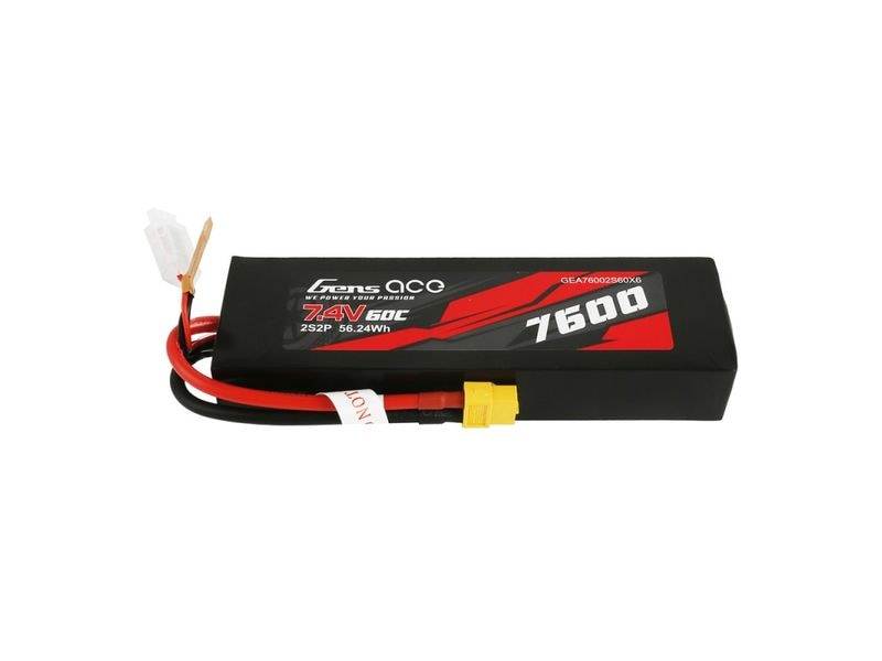 Gens ace RC-Akku LiPo 7600 mAh 7.4 V 60C G-Tech 2S LiPo Akku mit XT60 Stecker
