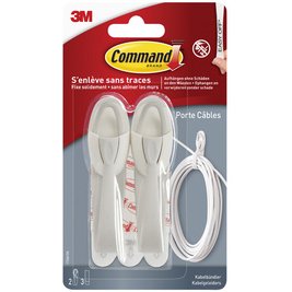 3M  Crochet porte-câbles, taille: M, blanc