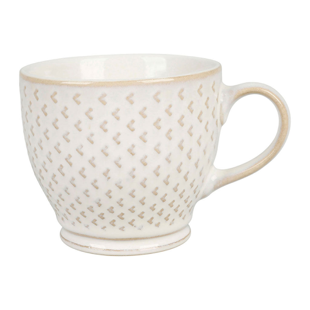 Tasse CHARM chevron  pied grès 22cl