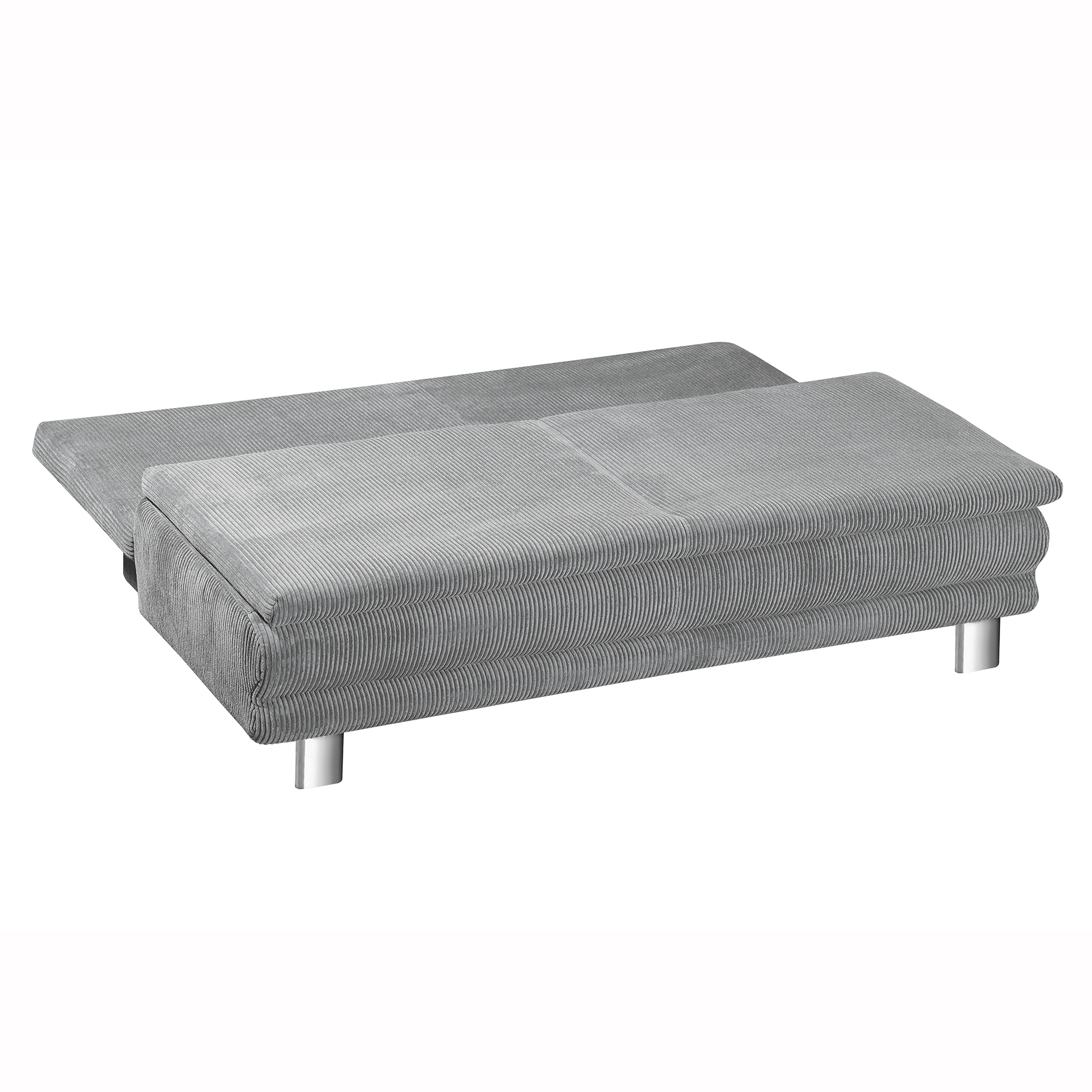 Schlafsofa - grau - mit Staukasten - 194 cm breit