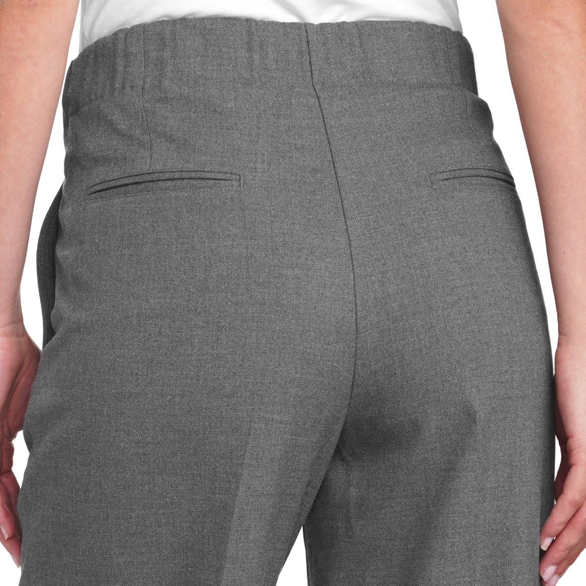 Gina Benotti Damen Bundfaltenhose mit Bügelfalten dunkelgrau