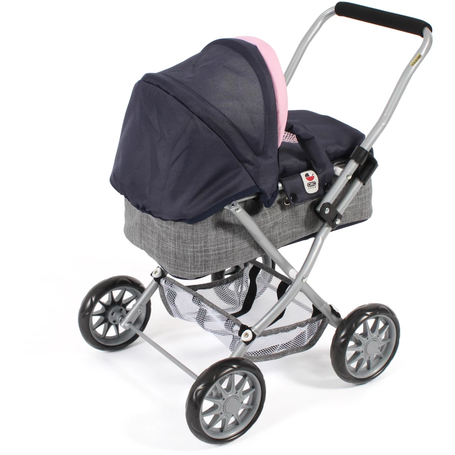 BAYER CHIC 2000 Mini-Kuschelwagen SMARTY Melange grau-navy