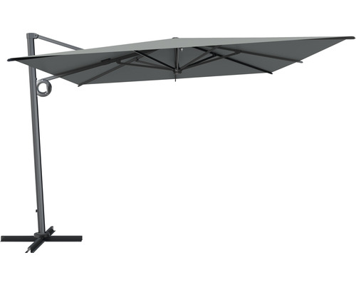 Soluna Jupiter 300 x 300 cm aluminium parasol inclusief LED-verlichting en zonnepaneel