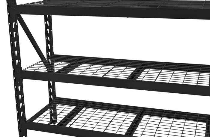 Stålreol 4 hylder sort 196 x 183 x 61 cm - Probuilder