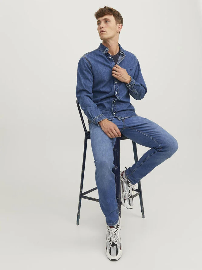 Jack & Jones JJIGLENN JJORIGINAL SQ 223 NOOS Blue denim