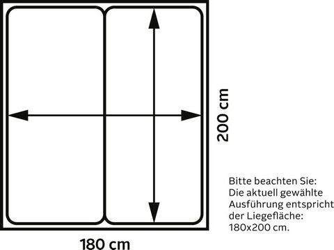 Jockenhöfer Gruppe Boxspringbett »Bella erhältlich in 140 & 180cm Breite« mit Kaltschaum-Topper und Rauchglas-Steinen
