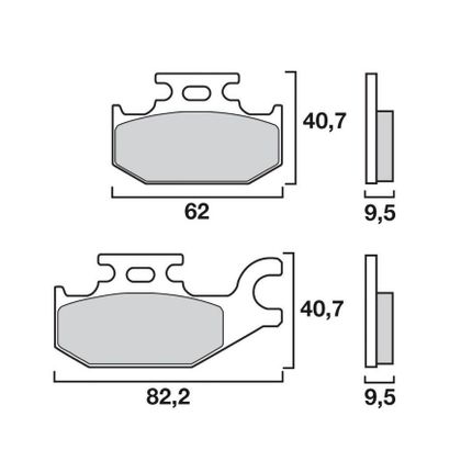 Plaquettes de freins Brembo Sinter Métal Fritté arrière