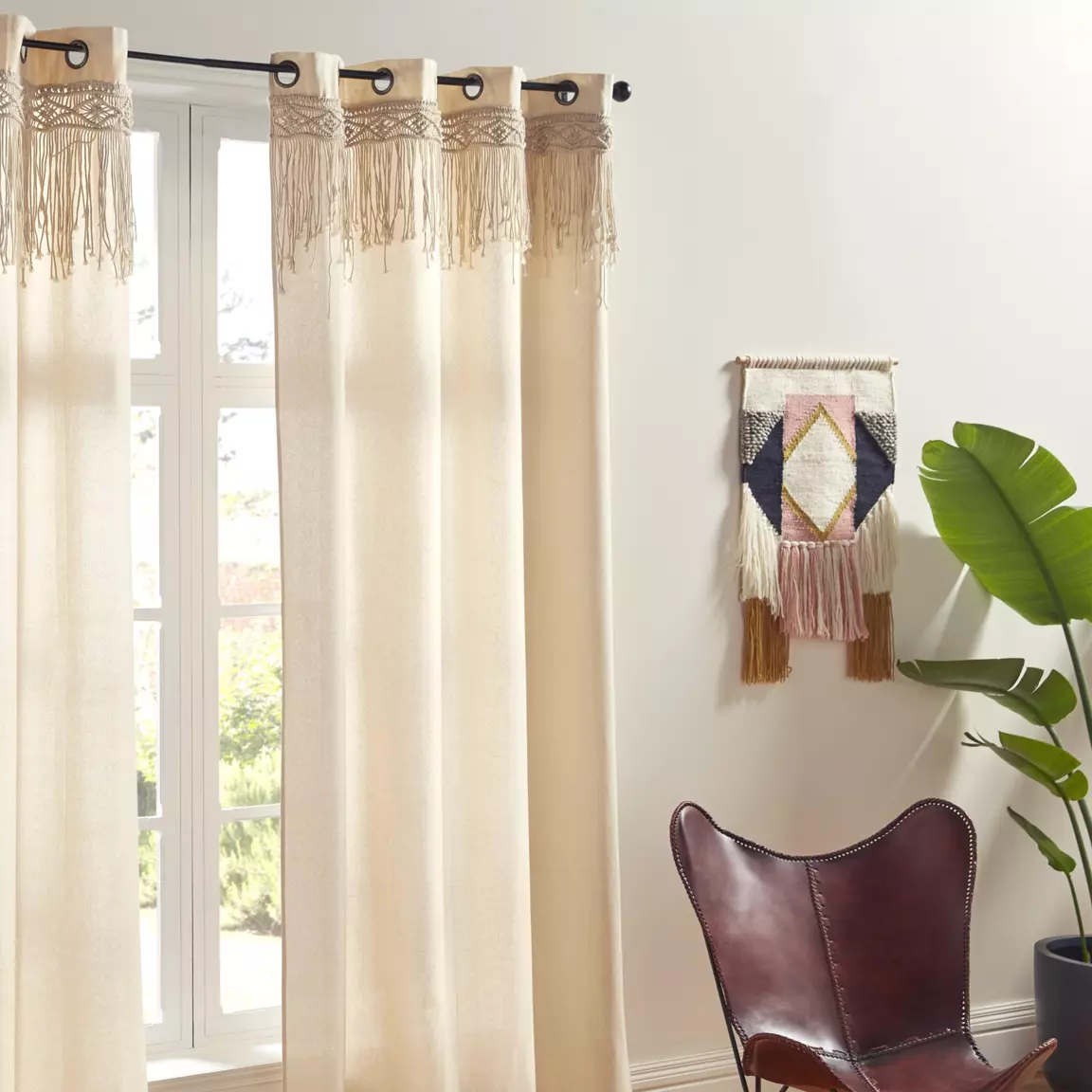 Rideau macramé (140 x 260 cm) Ritual Beige