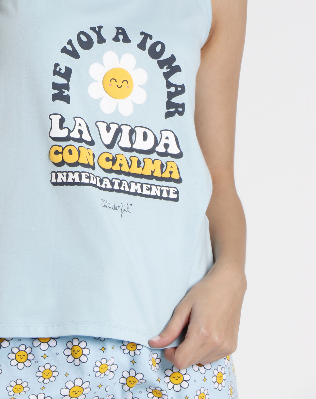 Mr Wonderful Pyjama Débardeur & Short Fabienne bleu