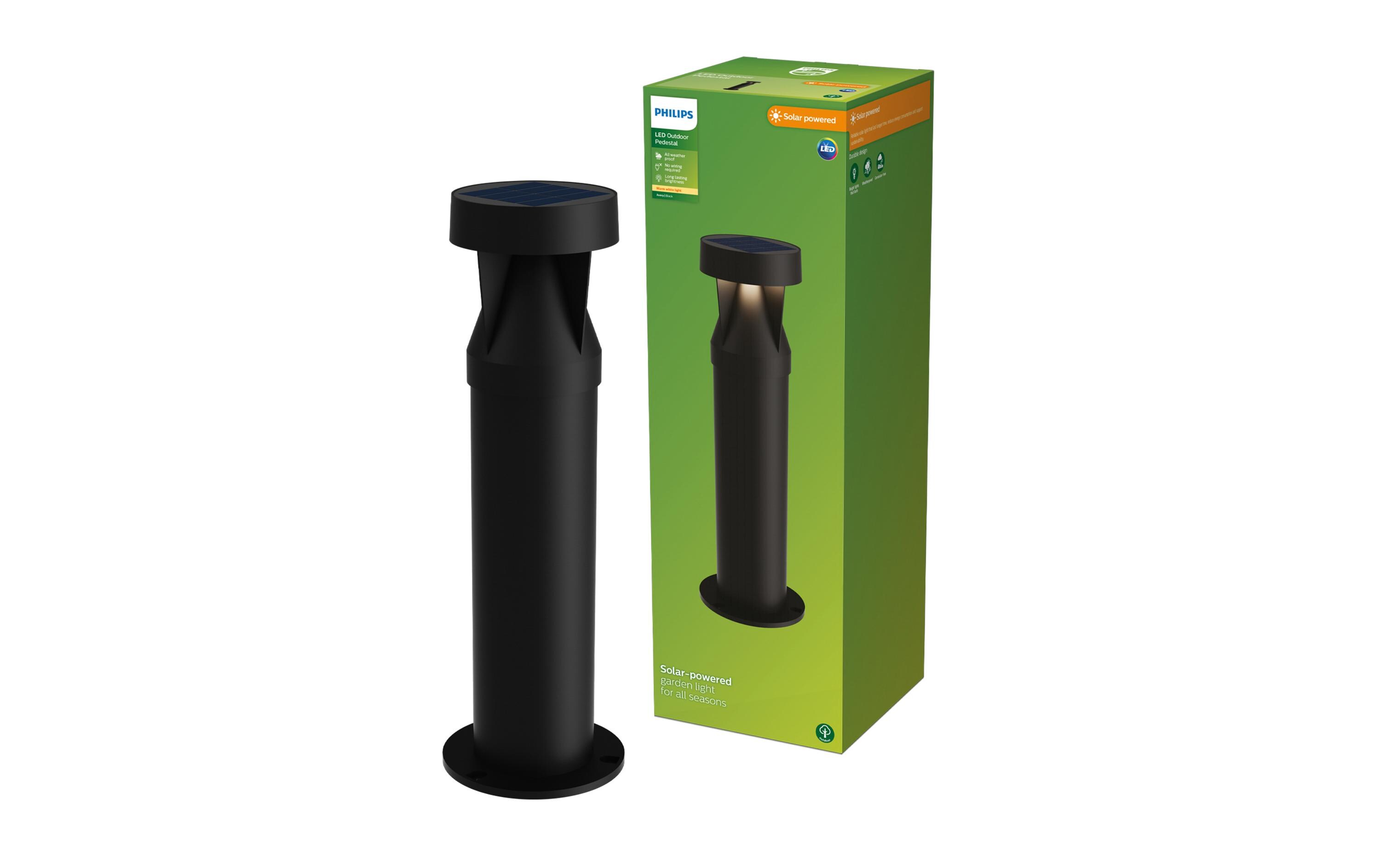 Avery Sockel Solar 1.8W 2700KPhilips 8720169386891 Aussenbeleuchtung Aussensockel-/Pfostenbeleuchtung Nicht austauschbare(s) Leuchtmittel LED