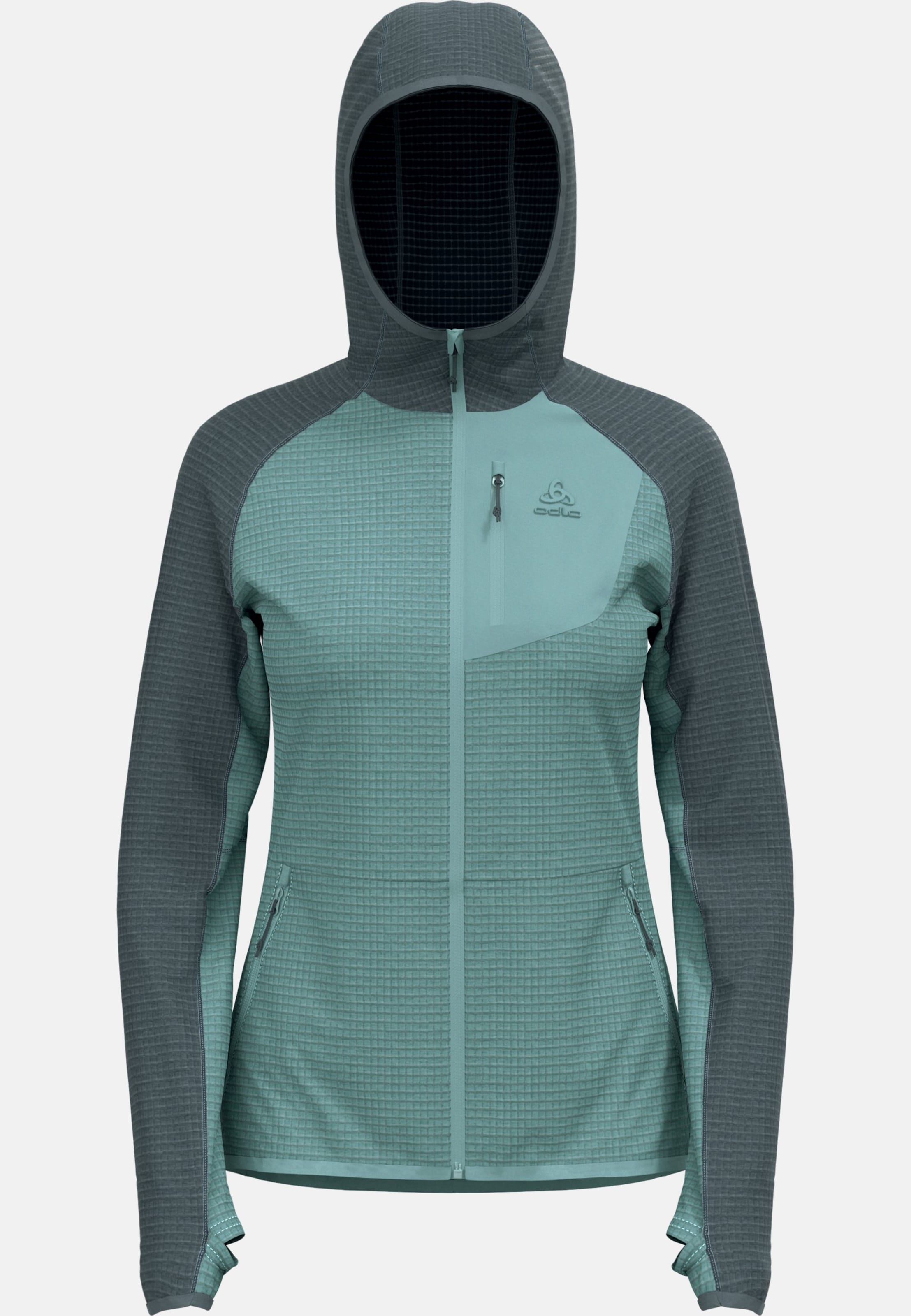 Ascent Mid Layer mit Kapuze und Reissverschluss in arctic - dark slate