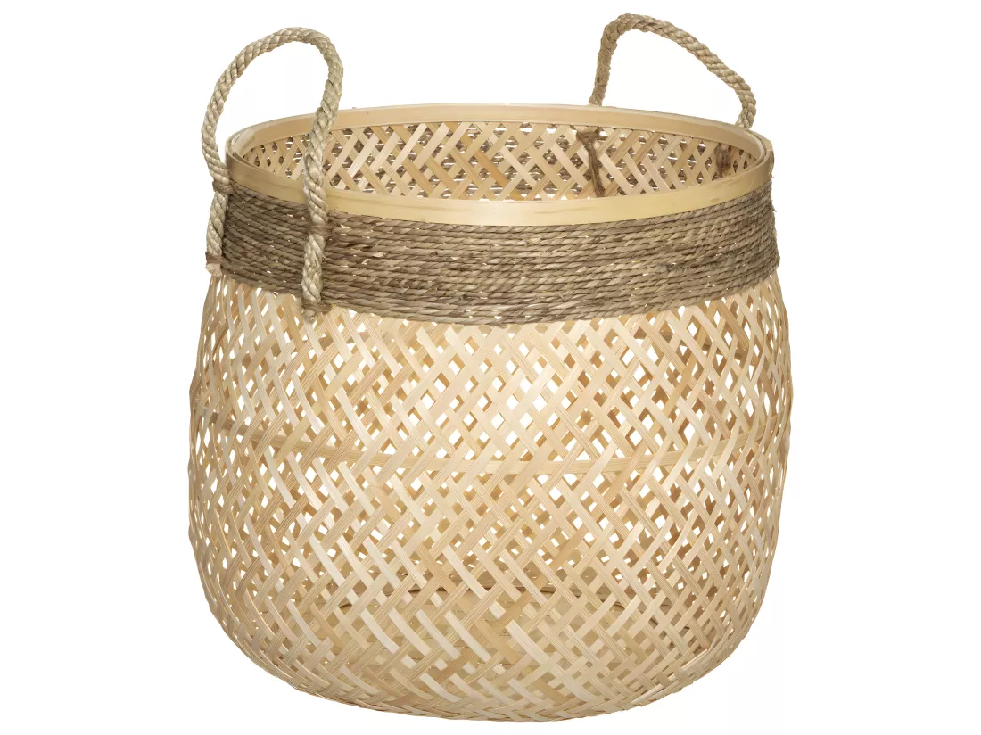 Set de 3 Paniers de rangement en Bambou et Roseau