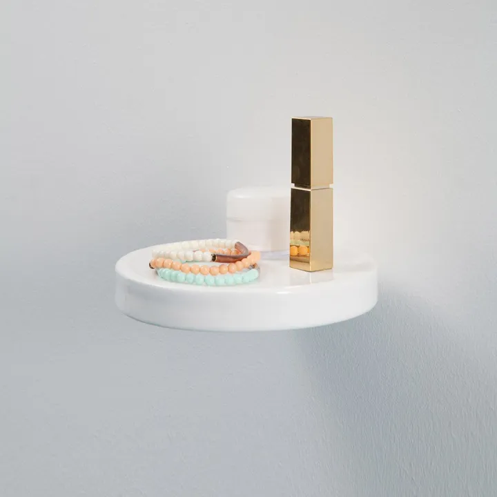 Moustache Vide-poche Balcon en céramique, Inga Sempé | Blanc