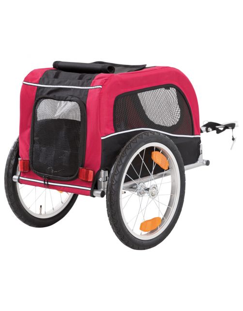 Trixie Fietskar - Hondenfietskar - 53x60x60\/117 cm Zwart Rood Tot 15 Kg Small