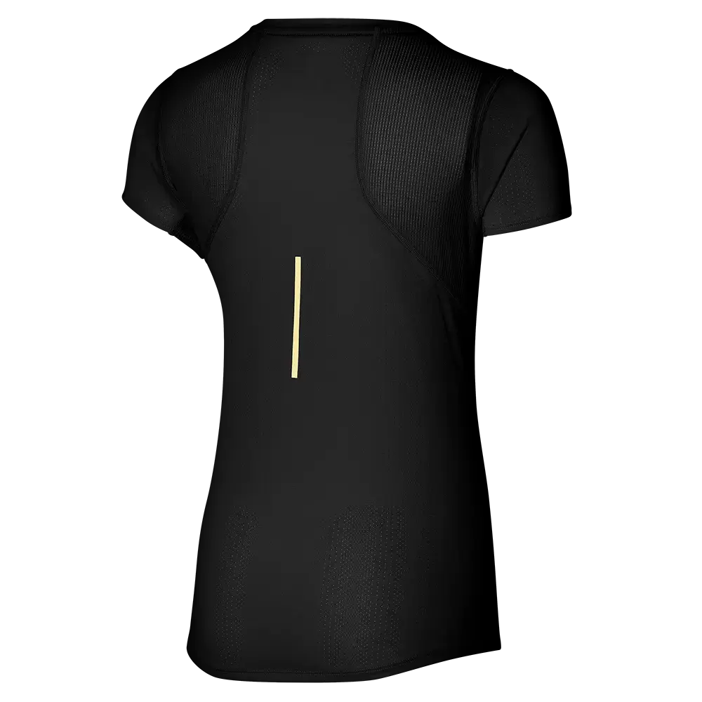 Mizuno DryAeroFlow Hardloopshirt Korte Mouwen Zwart Dames